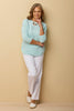 Hillary Side Button 3/4 Sleeve Sweater