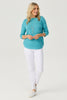 HILLARY SIDE BUTTON 3/4 SLV SWEATER