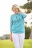HILLARY SIDE BUTTON 3/4 SLV SWEATER