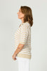 Port Fairy Stripe Elbow Slv Polo