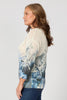 PALM PRINT 3/4 SLV SWEATER