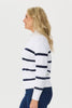 Heath 1/4 Zip L/s Stripe Polo
