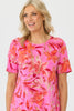 Flossy Short Sleeve Pleat Back Tee