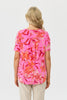Flossy Short Sleeve Pleat Back Tee