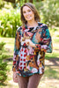NERIDA BUTTON DETAIL L/SLV TOP