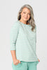 GISELE STRIPE 3/4 SLV TOP