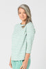 GISELE STRIPE 3/4 SLV TOP