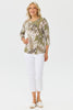Palm Leaf 3/4 Sleeve Tee