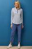 Escape Long Sleeve Stud Neck Polo Top