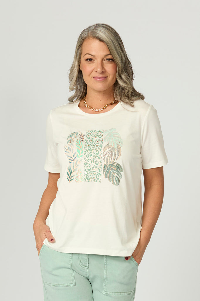 Freya Short Sleeve Print Front Tee