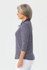 Popcorn Stripe 3/4 Sleeve Polo