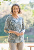 Ruby 3/4 Sleeve Burn Out Top