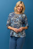 Ruby 3/4 Sleeve Burn Out Top