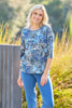 Ruby 3/4 Sleeve Burn Out Top