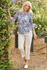 Eternity Printed 3/4 Sleeve Top