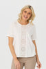 Monica Short Sleeve Lace Panel Tee