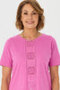Monica Short Sleeve Lace Panel Tee