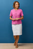 Monica Short Sleeve Lace Panel Tee