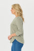 Stripe Eternity 3/4 Sleeve Top