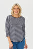 Stripe Eternity 3/4 Sleeve Top