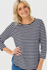 Stripe Eternity 3/4 Sleeve Top