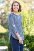 Stripe Eternity 3/4 Sleeve Top