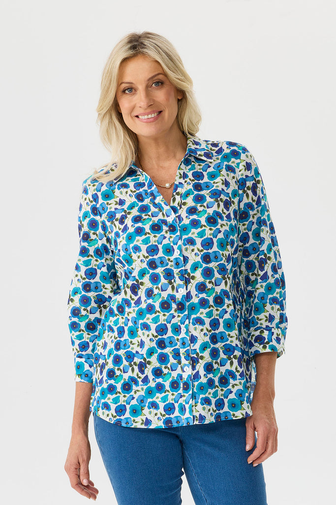 Poppies 3/4 Sleeve Shirt