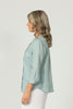 Caledonia Collarless 3/4 Sleeve Shirt