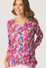 JANELLE CRUSH PRINT 3/4 SL TOP
