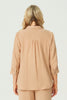 BUBBLE 3/4 SLV OPEN NECK SHIRT