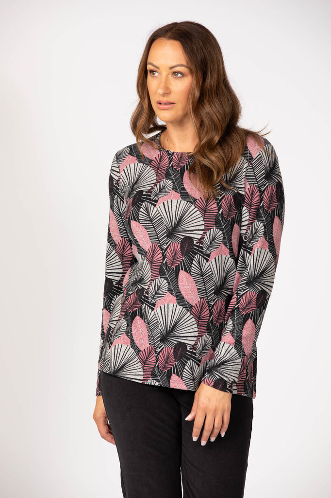 TICKLED PINK COSY TOP WITH SNOOD