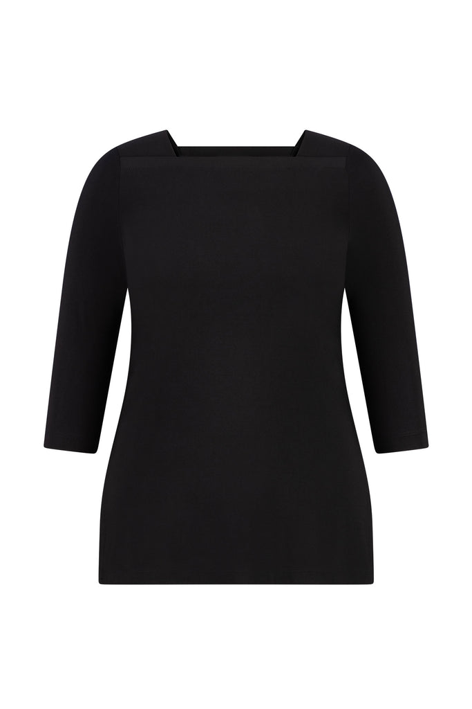 Hush 3/4 Slv Square Neck Top