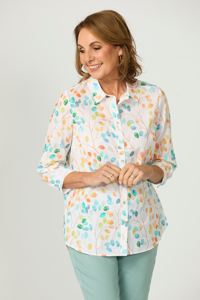 Eden 3/4 Sleeve Print Shirt