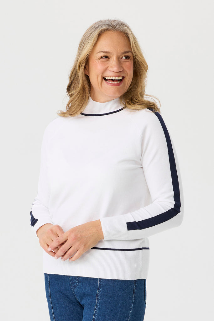 Jethro Contrast Trim Sweater