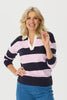 Harris Long Sleeve Stripe Polo Sweater