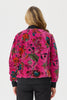 Verso Velvet Print Zip Up Jacket