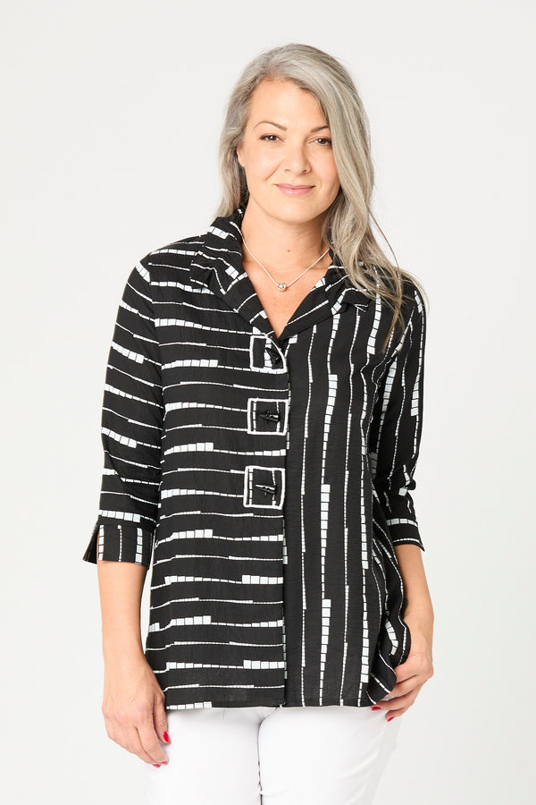 STORYLINE MONOTONE 3/4 SLEEVE SHIRT