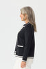Otis Contrast Trim Zip Cardigan