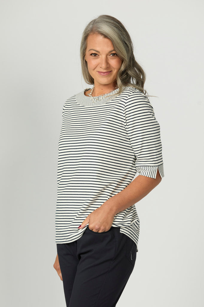 Corsa Stripe Elbow Slv Tee