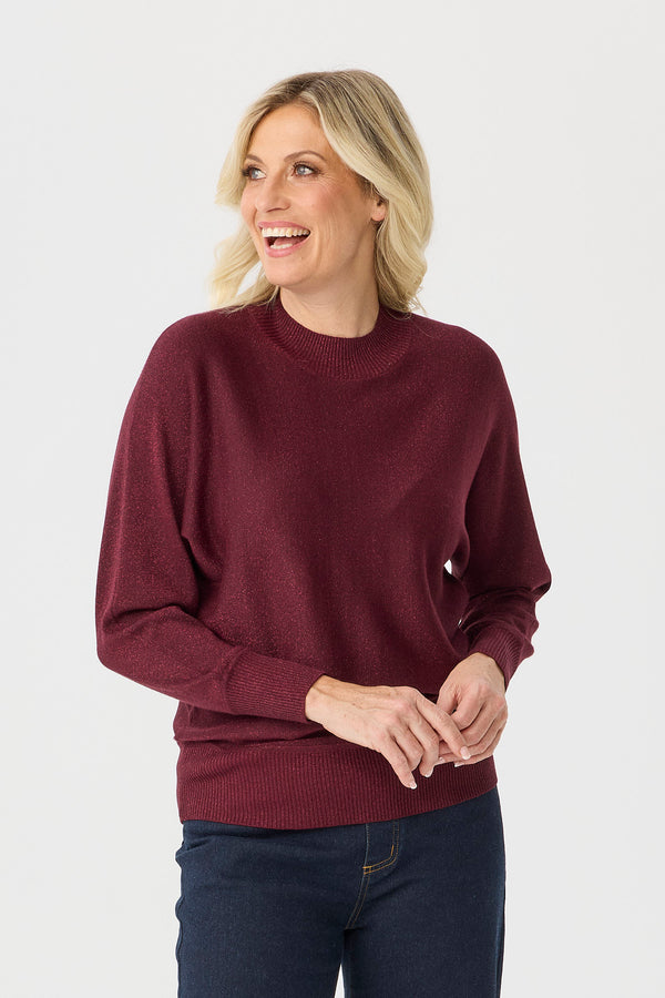 Cullen Lurex Dolman Sleeve Sweater