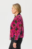 Verso Velvet Print Zip Up Jacket