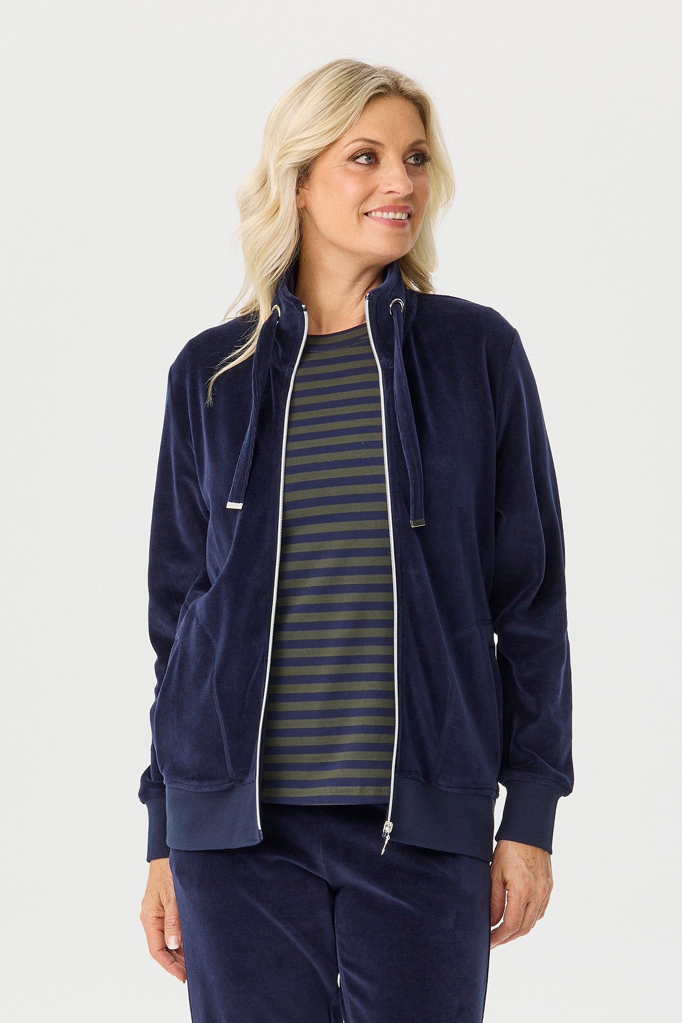 Valley Zip Up Velour Jacket