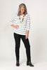 Felix Stripe 3/4 Sleeve Sweater