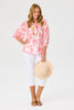 PALMER PRINT 3/4 SLV SMOCKED TOP