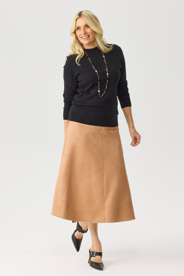 HORIZON FAUX SUEDE SKIRT