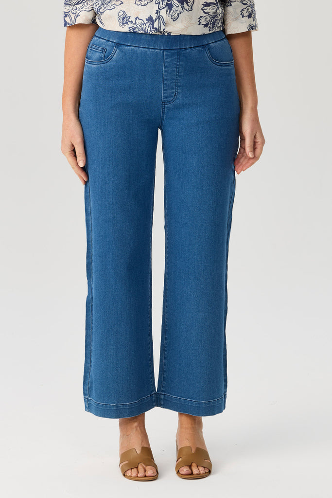 TILLY WIDE LEG PULL ON LONG JEAN