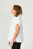 Bubble Cowl Neck Short Sleeve Top