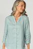 Caledonia Collarless 3/4 Sleeve Shirt