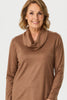 Hedrena Cowl Neck Long Sleeve Top