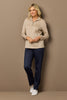 Hedrena Zip Polo Long Sleeve Top